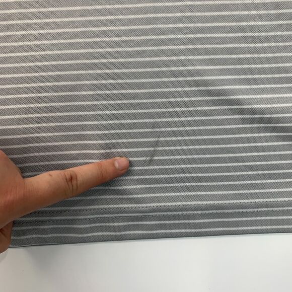 PGA Tour Polo Shirt Mens S Small Gray Striped Short Sleeve Performance Golf - Picture 9 of 11